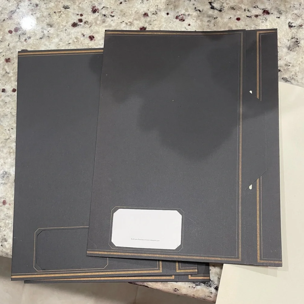 Professional RESUME Covers Black & Gold Cream & Gold 9 Total